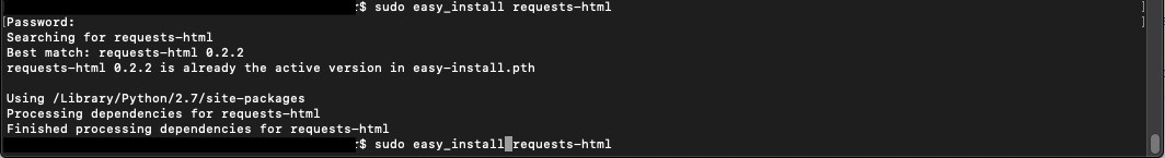install requests for python 2.7 mac